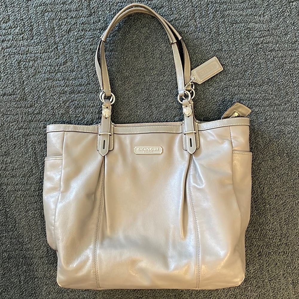 Coach D1293-z20903 Taupe Grey Leather Purse